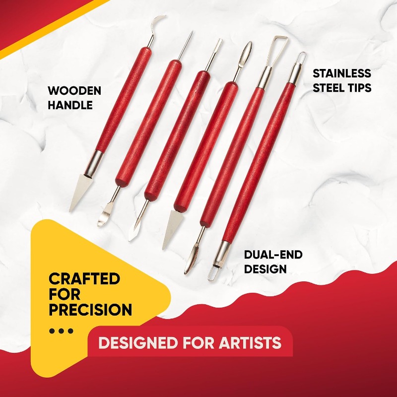 Wood Chisel Set - Juego de 6 herramientas de cerámica