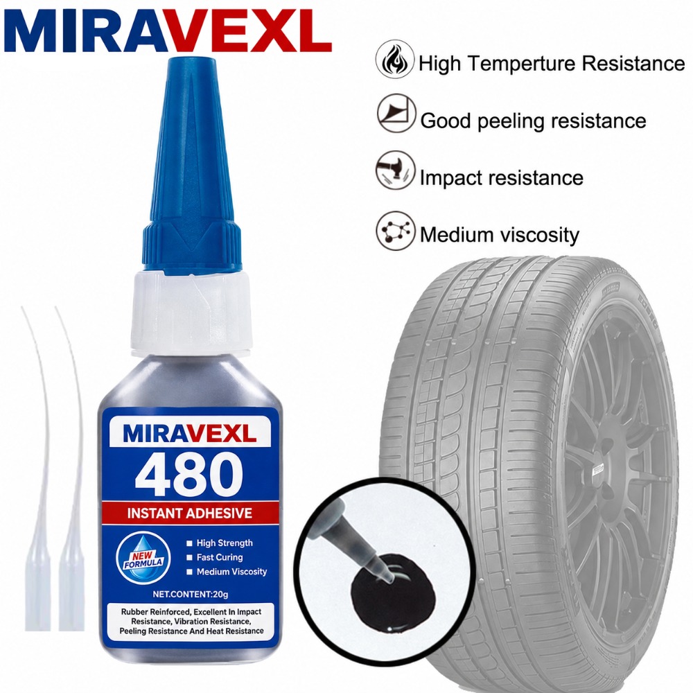 Woodworking Glue - Adhesivo instantáneo negro 480 SuperGlue de