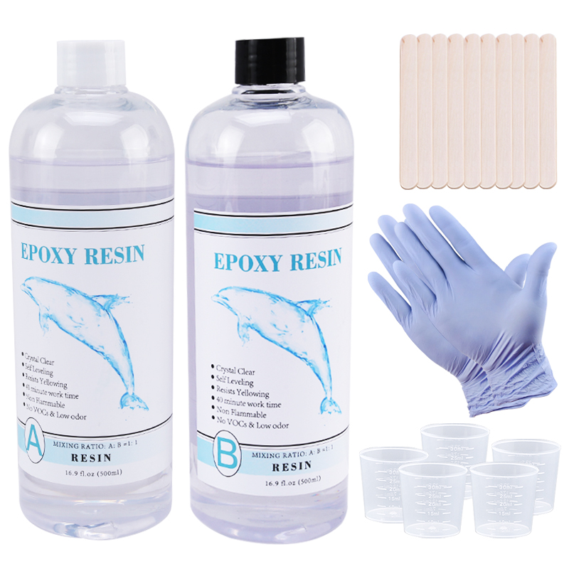 Woodworking Resin - Resina epoxi transparente 1:1, resina artística