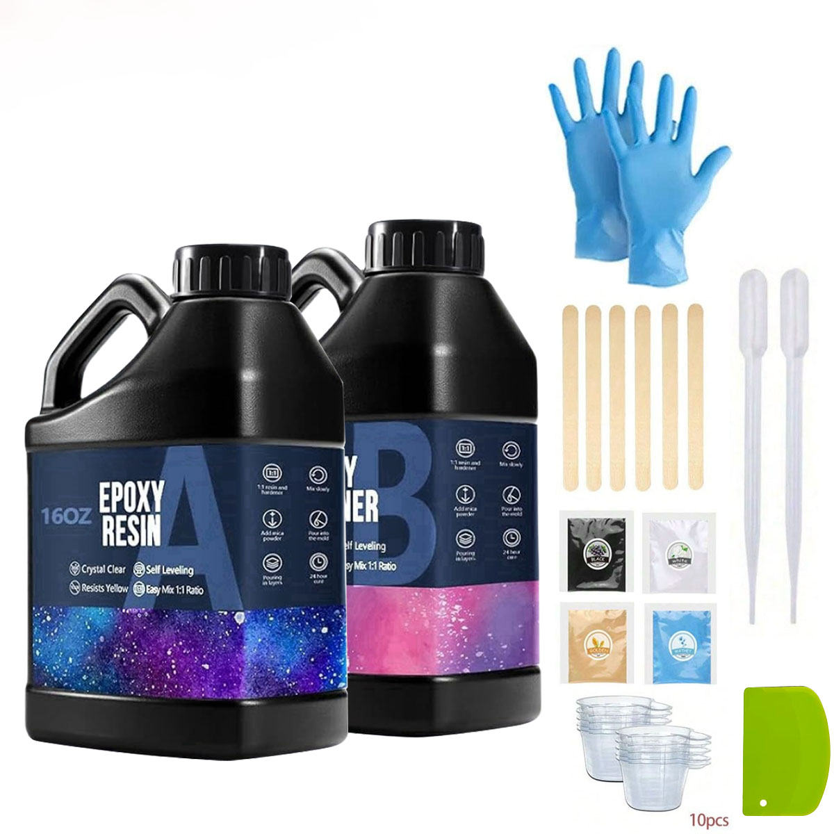 Woodworking Resin - Kit de resina Epoxy transparente de